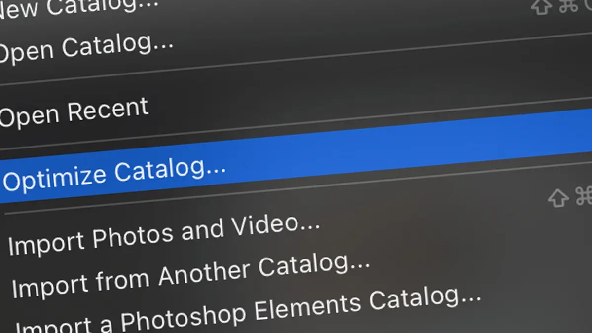 Lightroom - Optimize Catalog